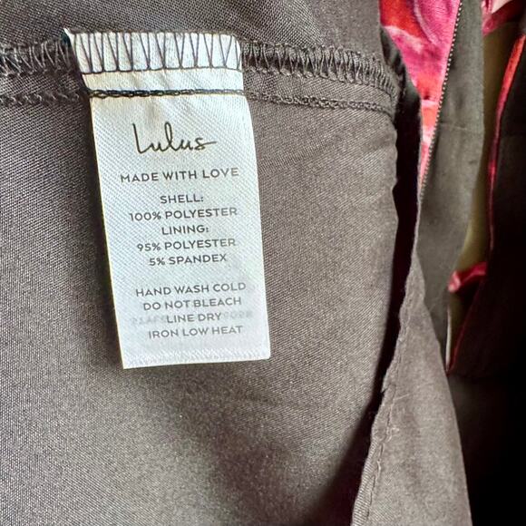 Lulus RSVP Magenta Floral Organza Tie-Front Midi Dress XS Cocktail Semi Formal - Picture 8 of 8